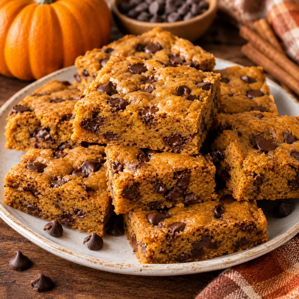 Pumpkin Chocolate Chip Blondies