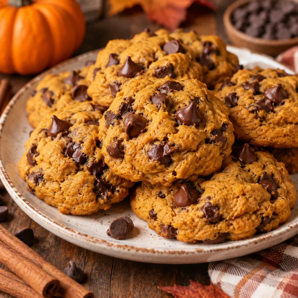 Pumpkin Chocolate Chip Cookies