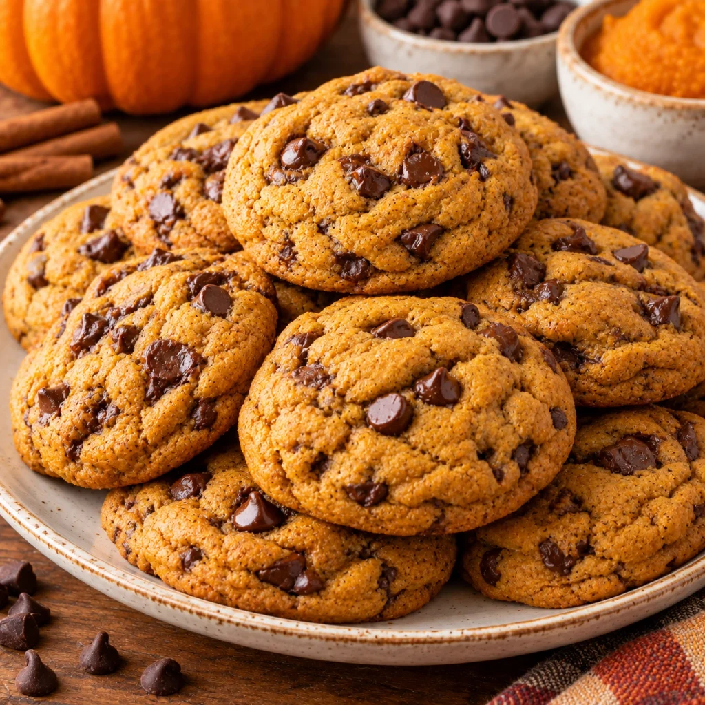 Pumpkin Chocolate Chip Cookies