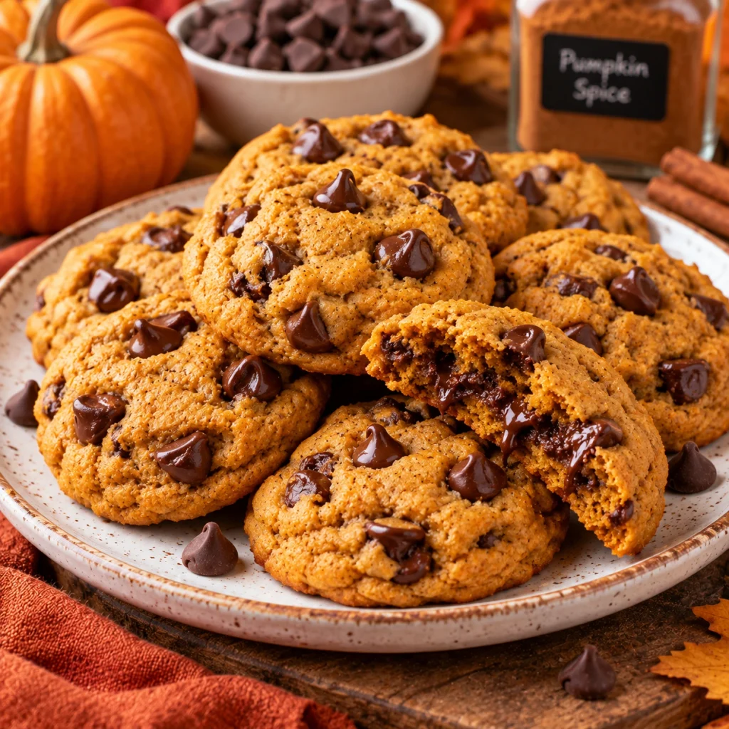 Pumpkin Chocolate Chip Cookies