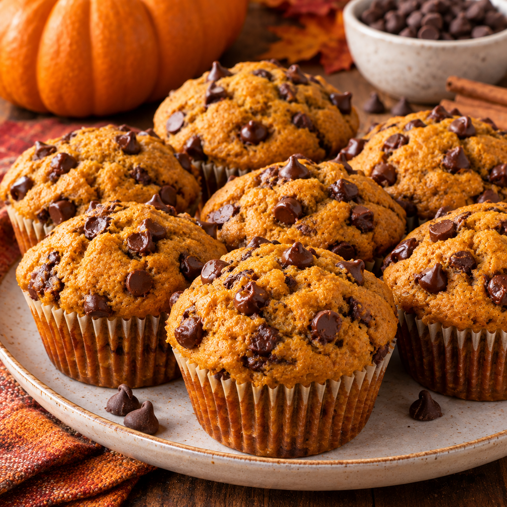 Pumpkin Chocolate Chip Muffins