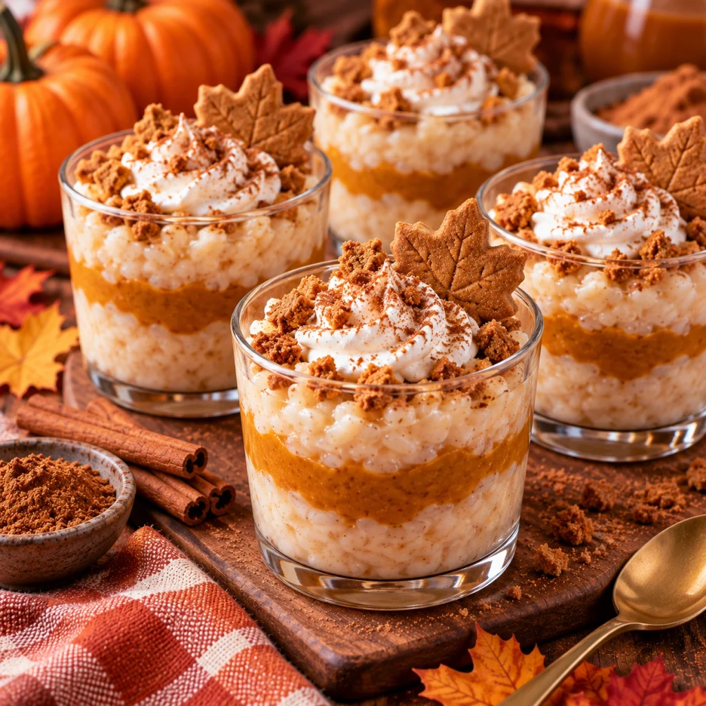 Pumpkin Pie Rice Pudding Cups