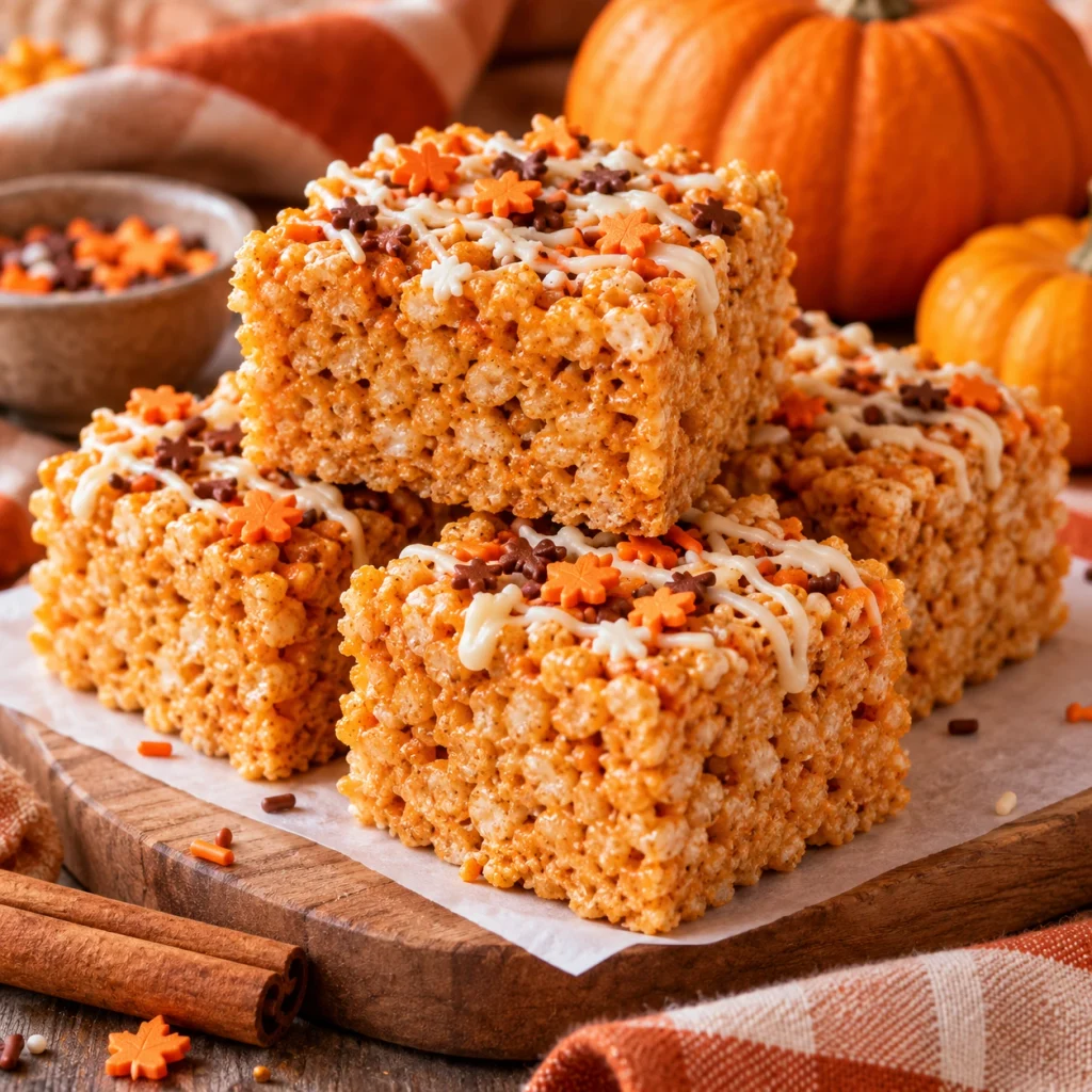 Pumpkin Rice Krispie Treats