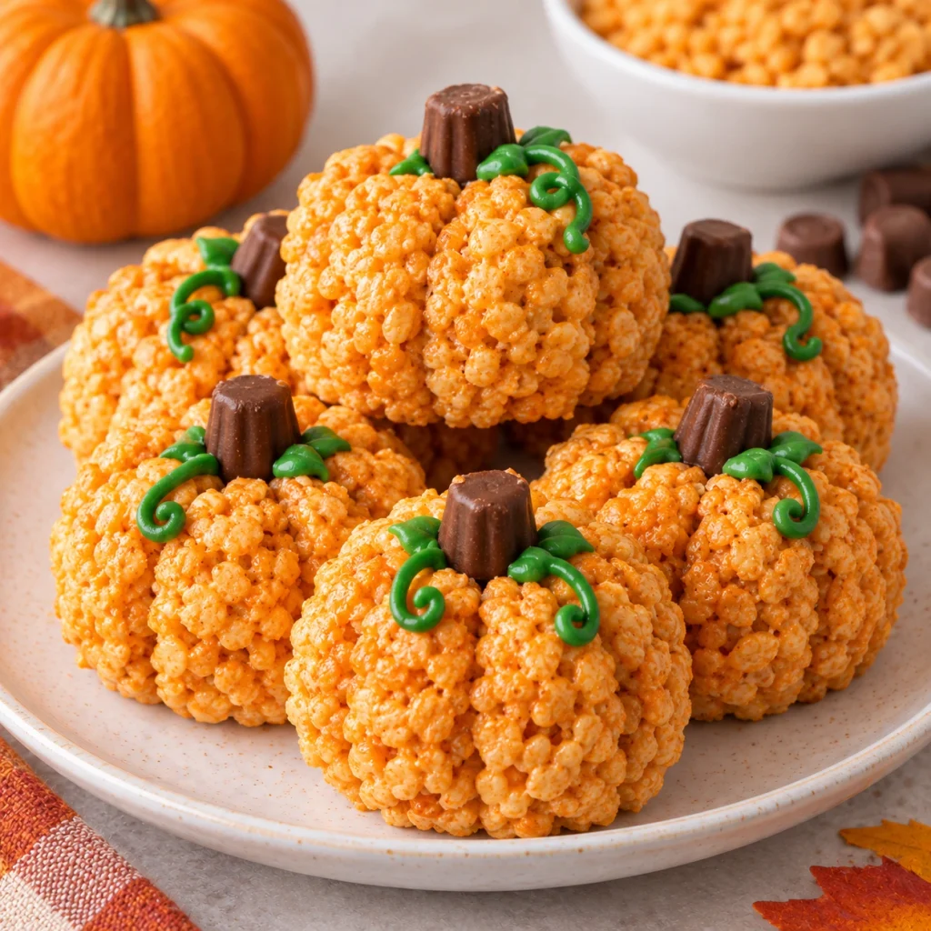 Pumpkin Rice Krispie Treats