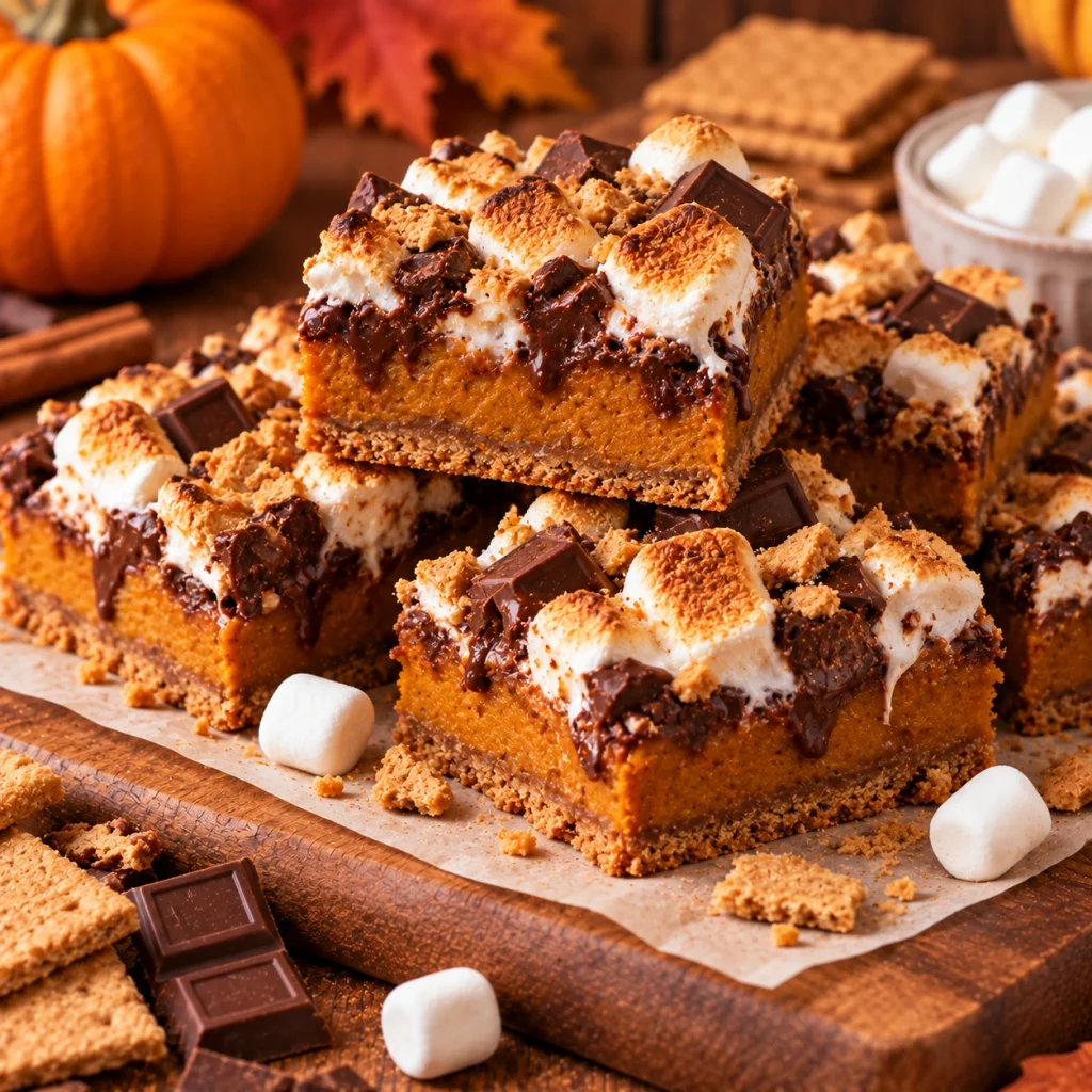 Pumpkin Smores Bars