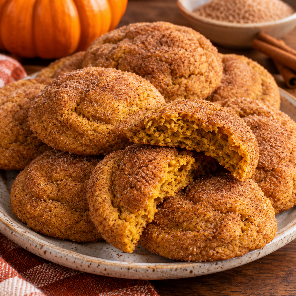 Pumpkin Snickerdoodle Cookies