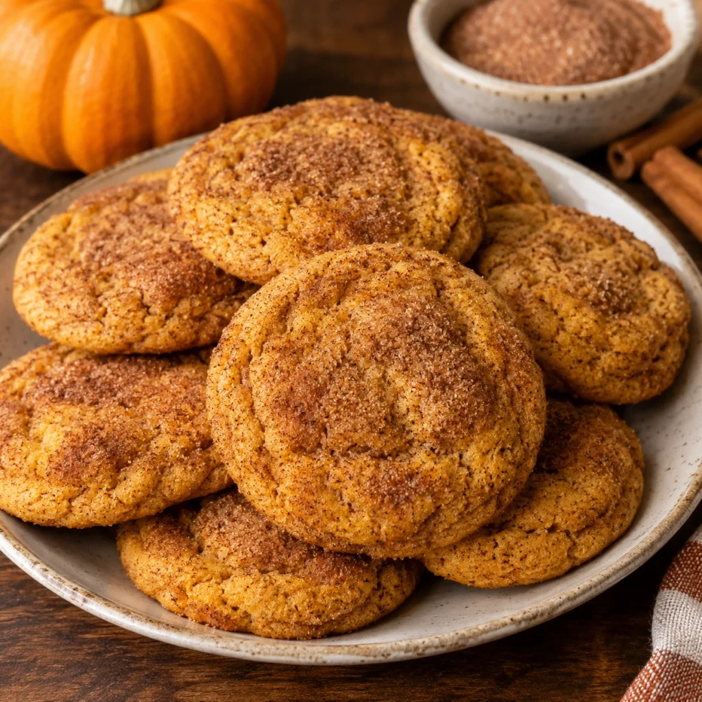 Pumpkin Snickerdoodle Cookies