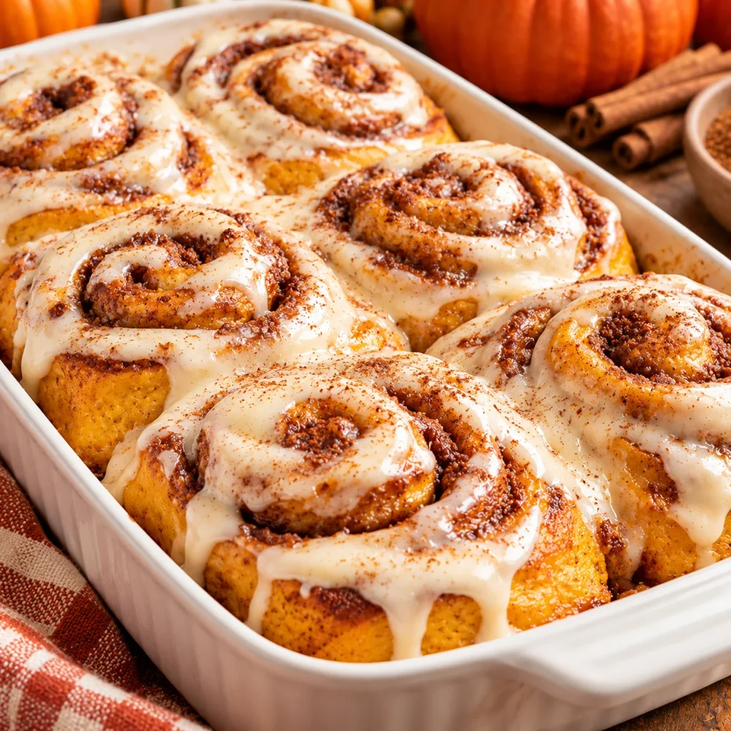 Pumpkin Spice Cinnamon Rolls