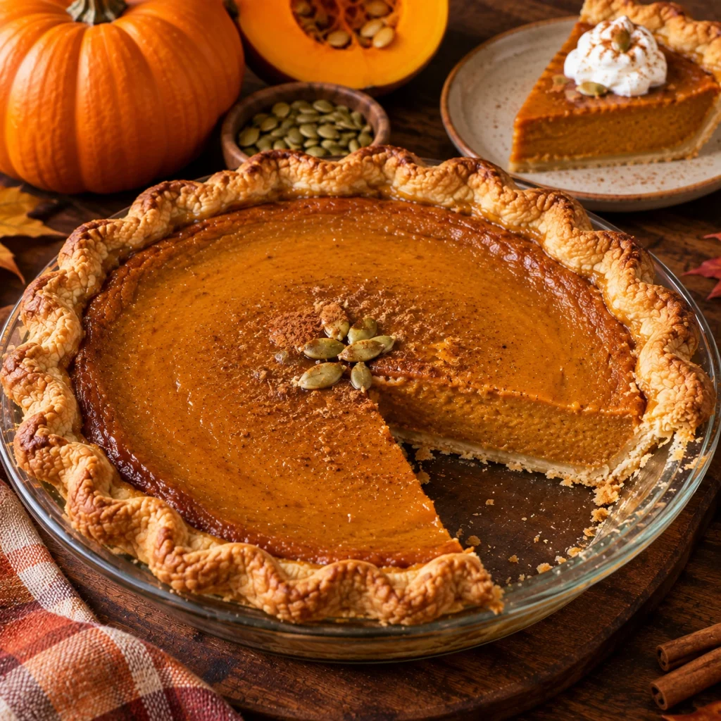 Roasted Fresh Pumpkin Pie