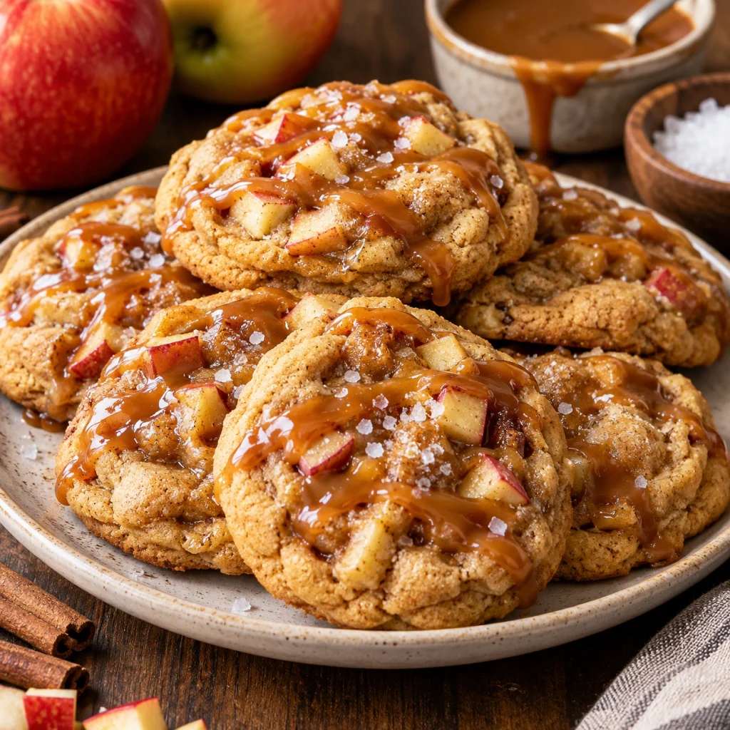 Salted Caramel Apple Cookies