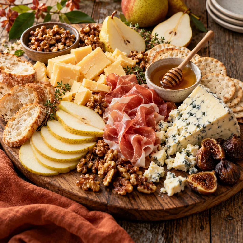 Pear, Blue Cheese, and Walnut Board
