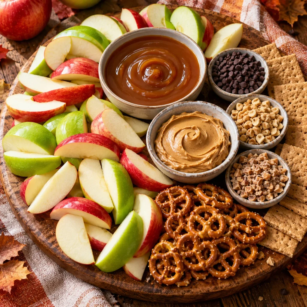 Sweet-and-Salty Caramel Apple Board