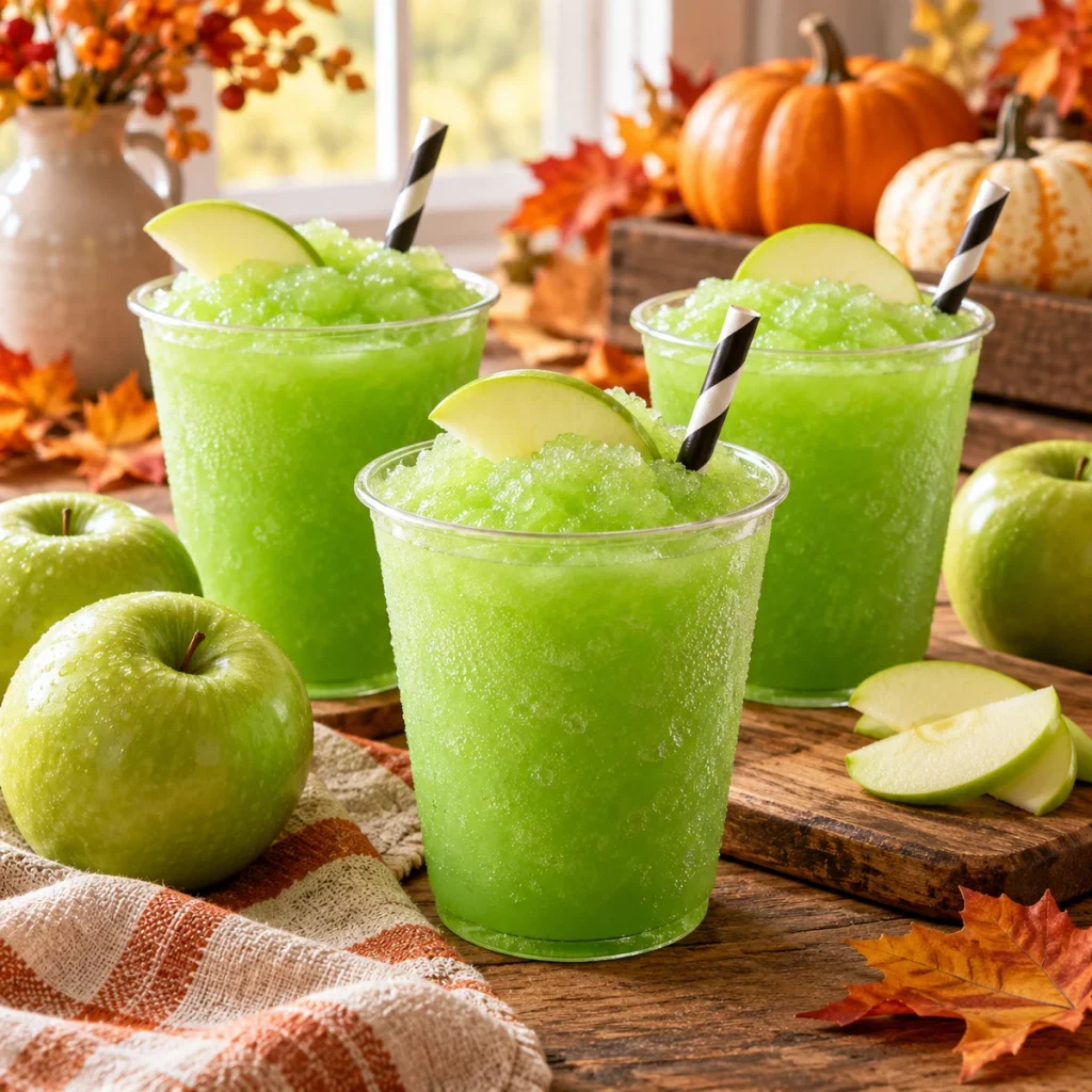 Sour Apple Slime Slushies