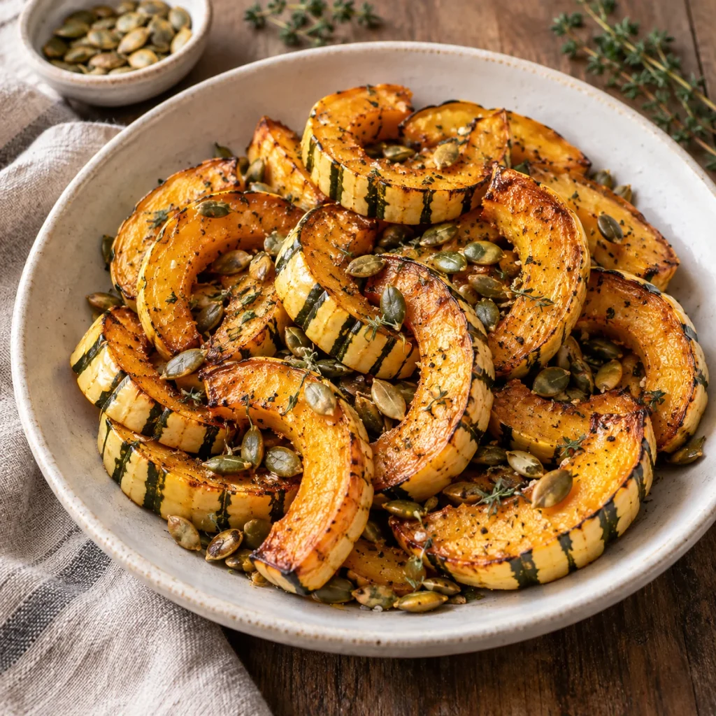 Roasted Delicata Squash Half-Moons