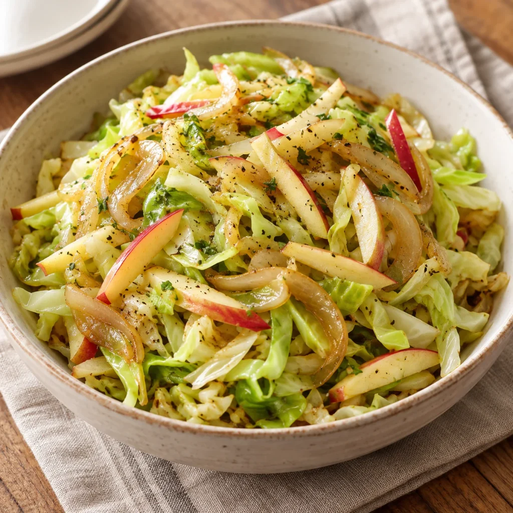 Warm Apple Cabbage Slaw