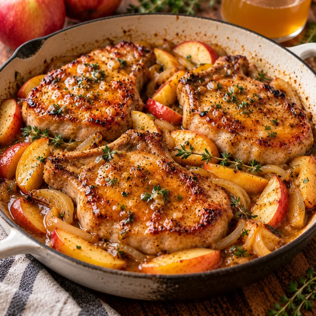 Apple Cider Glazed Pork Chops