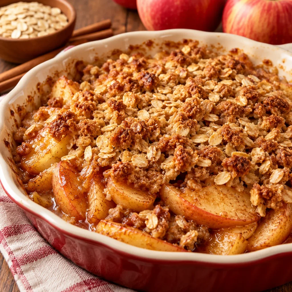 Baked Cinnamon Apples with Oat Crumble