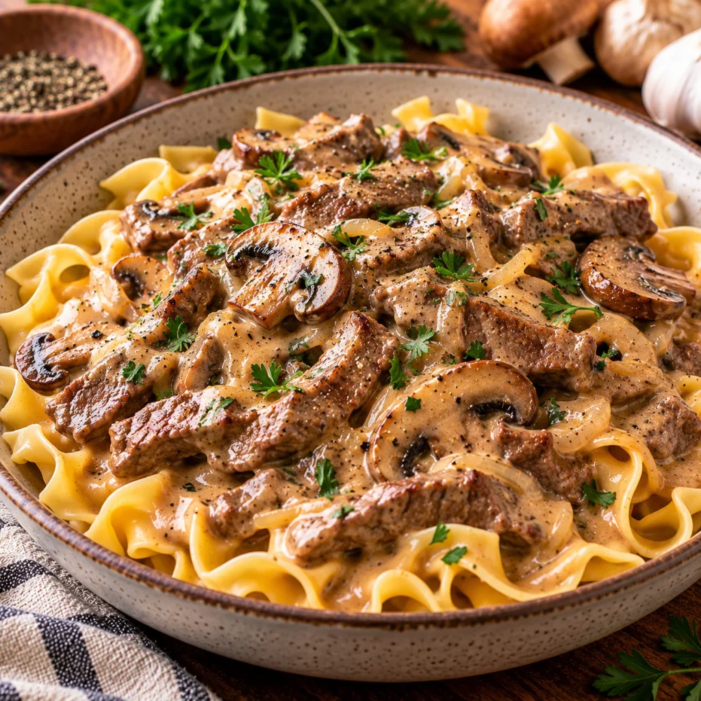Beef and Mushroom Stroganoff