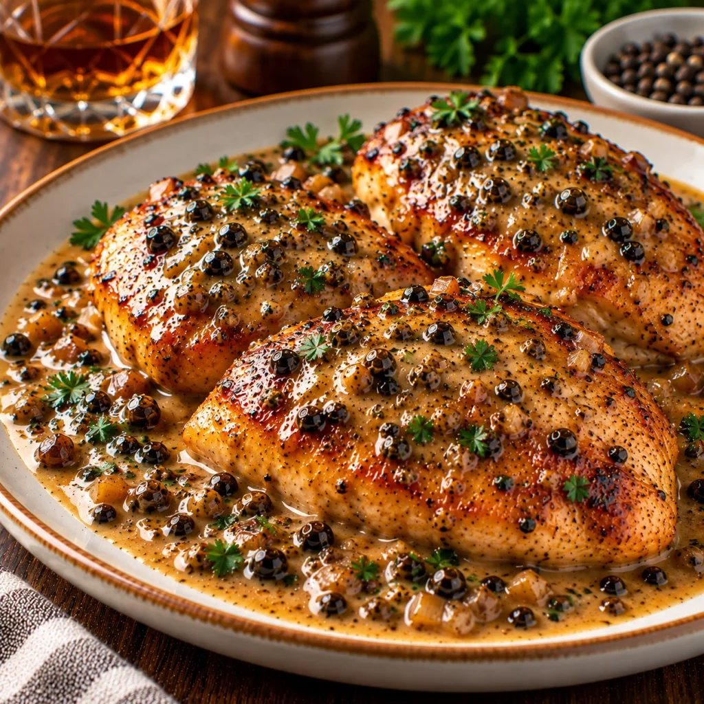 Bourbon Chicken Au Poivre