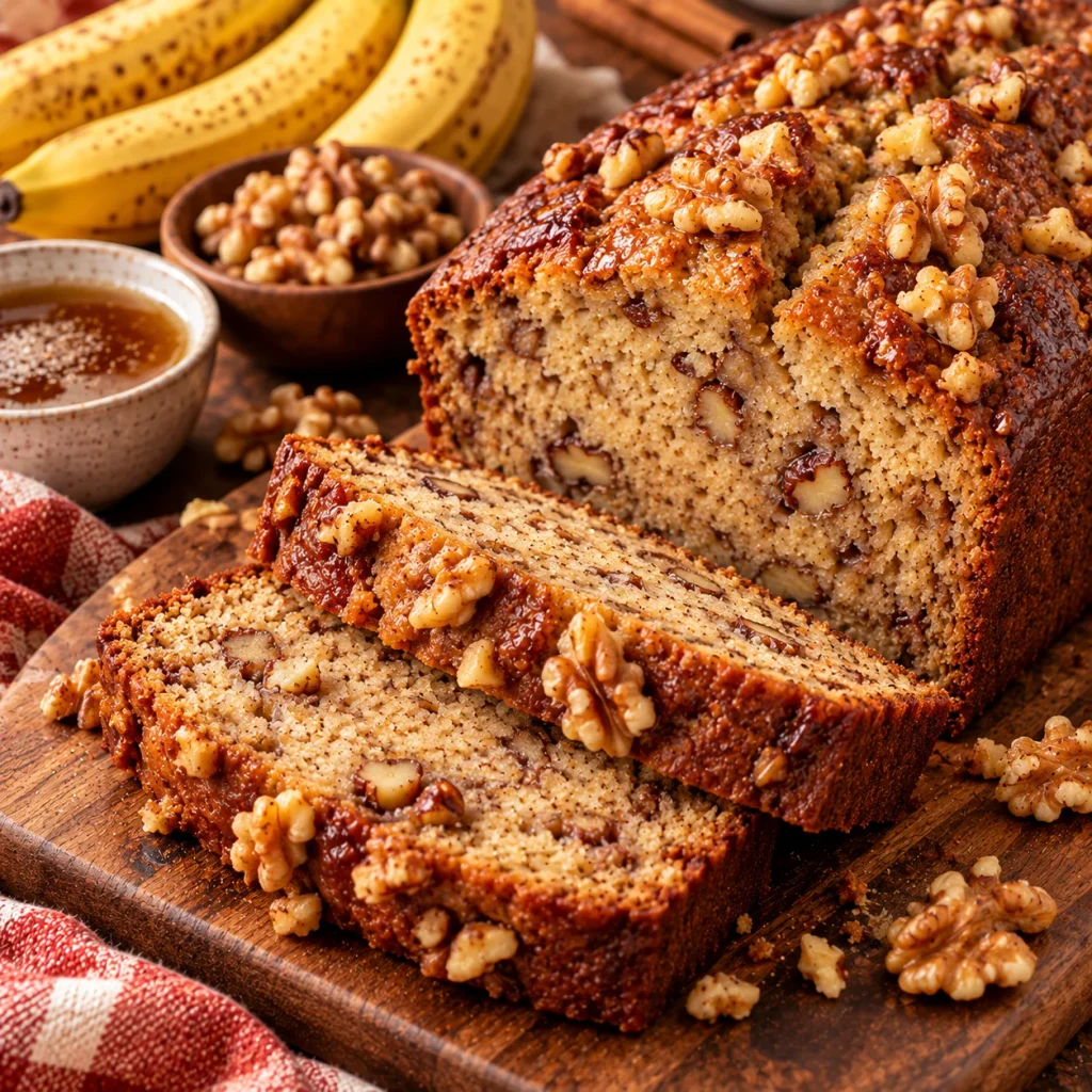 Brown Butter Banana Bread with Walnuts
