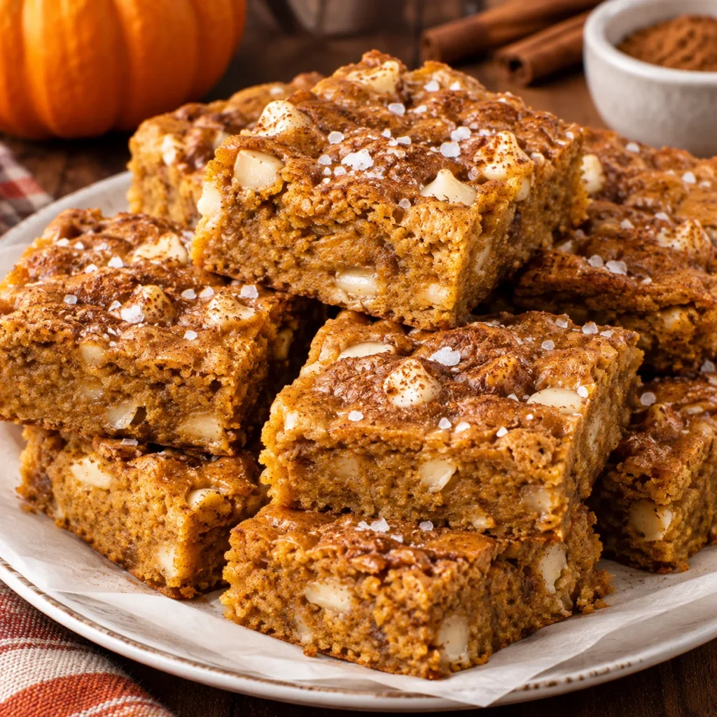 Brown Butter Pumpkin Blondies