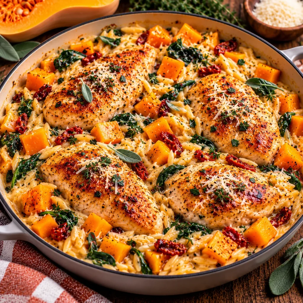 Butternut Squash Chicken Orzo