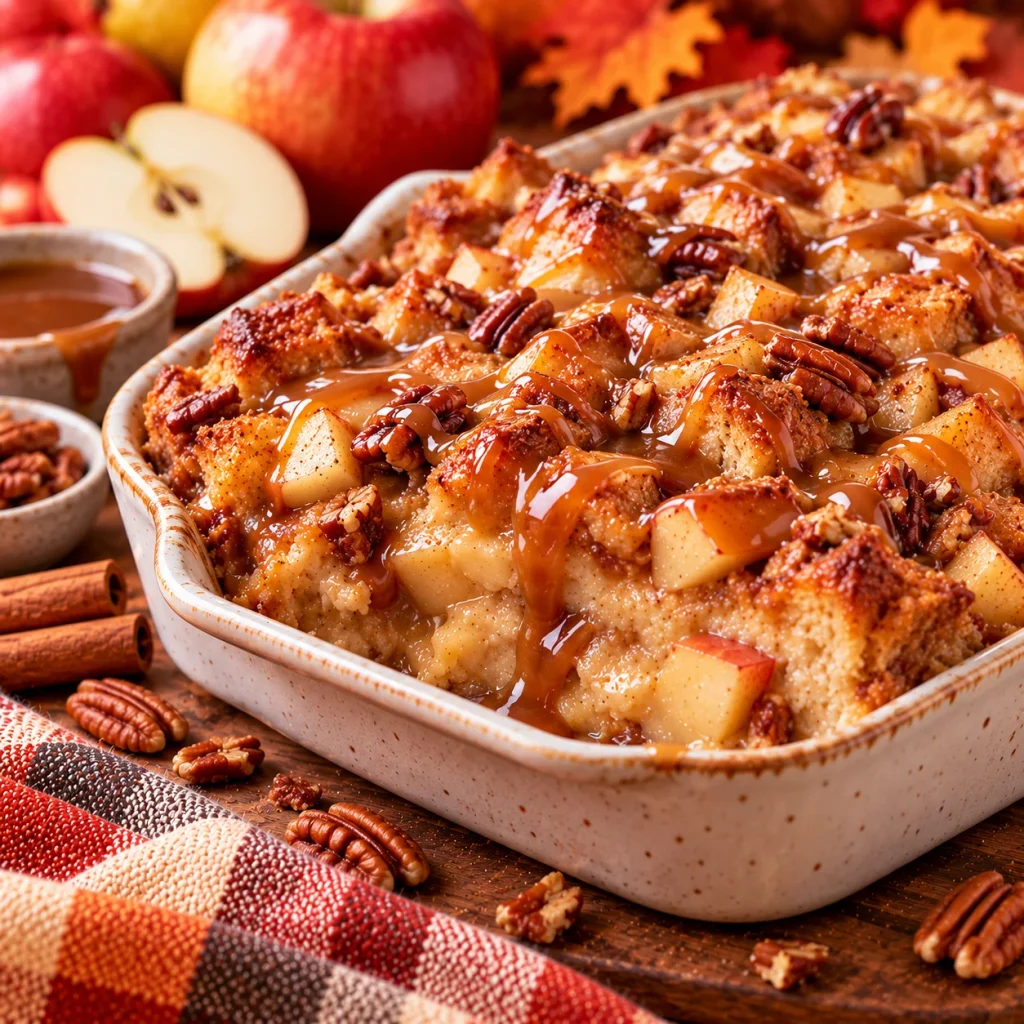 Caramel Apple Bread Pudding