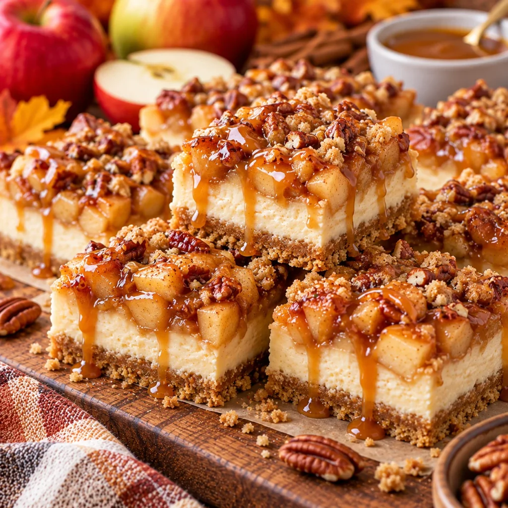 Caramel Apple Cheesecake Bars