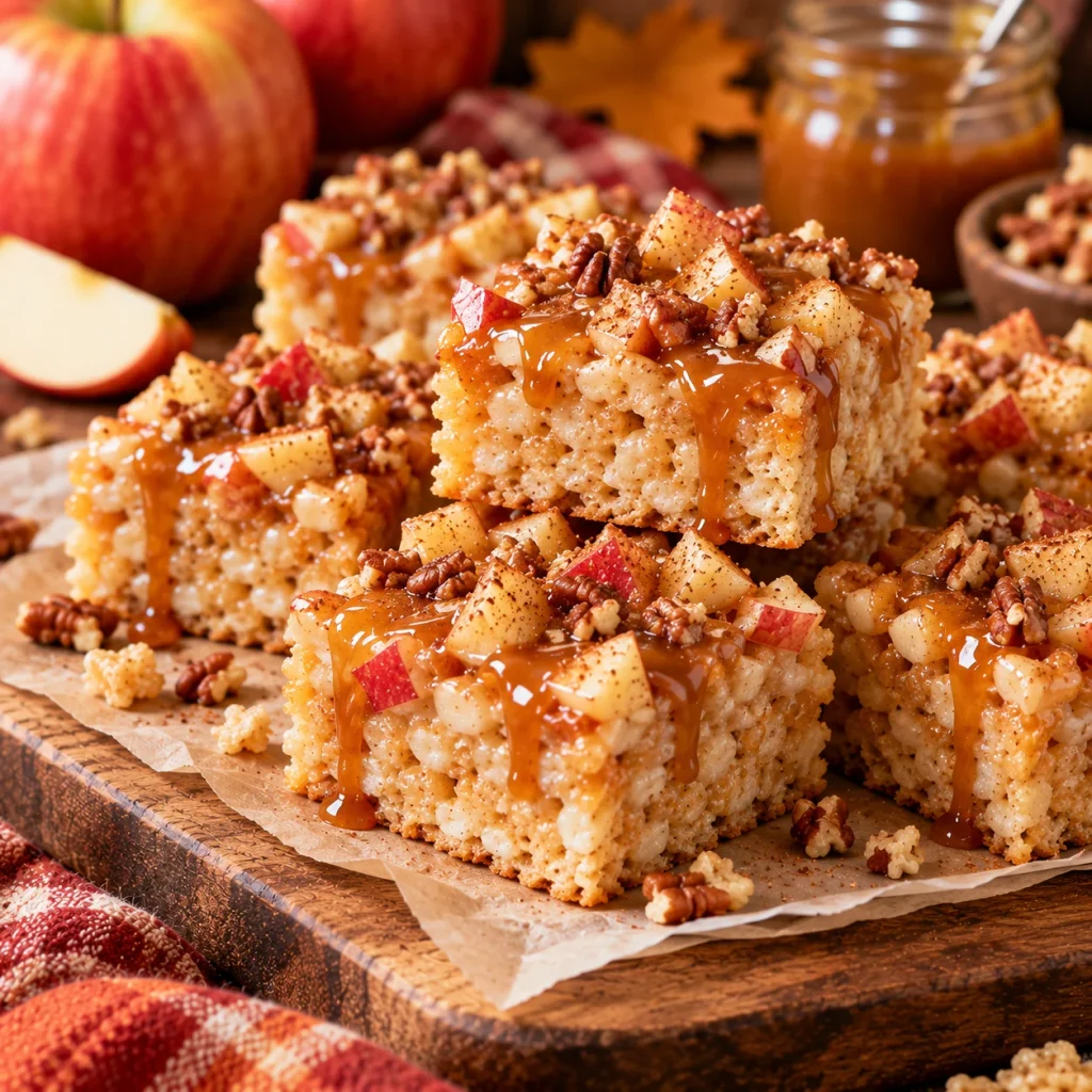 Caramel Apple Rice Krispie Treats