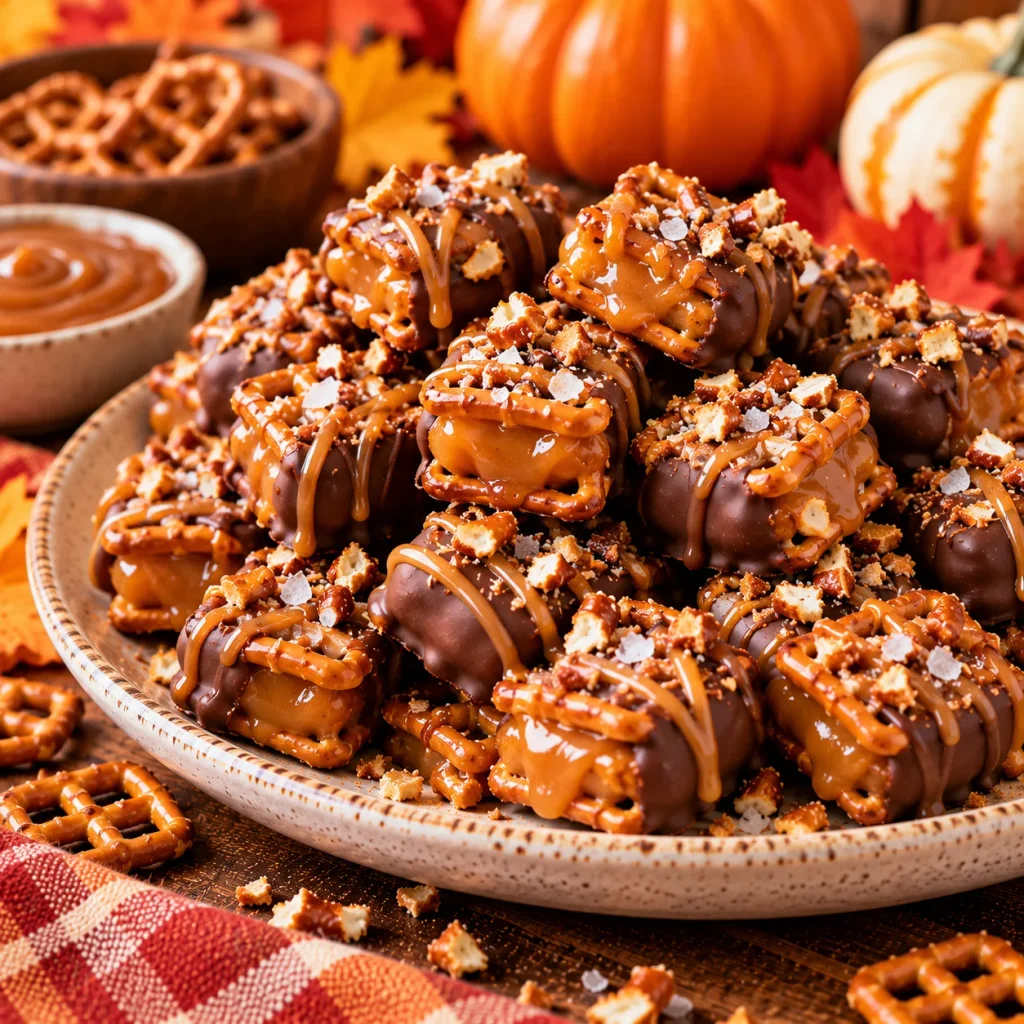 Caramel Pretzel Bites