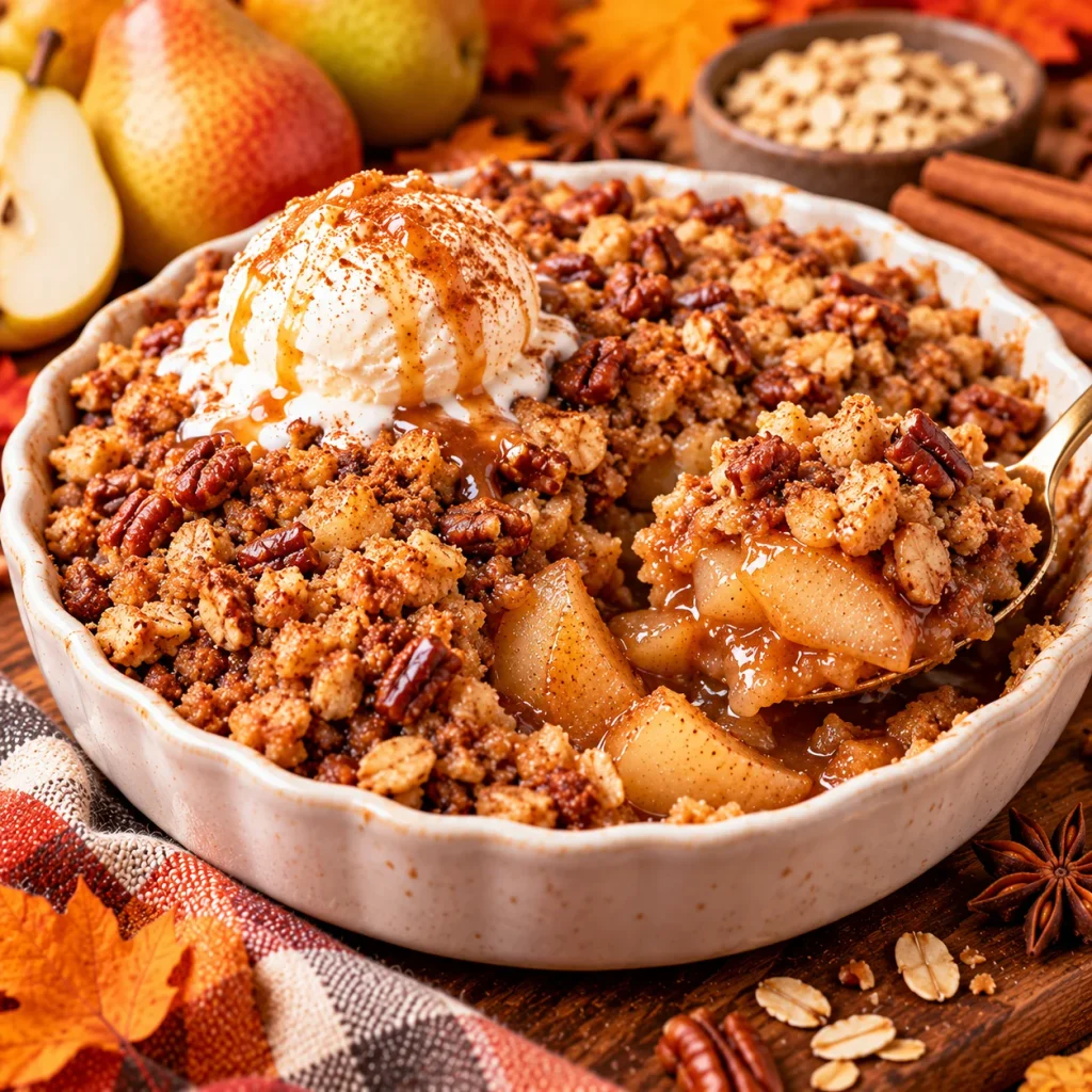 Chai-Spiced Pear Crumble
