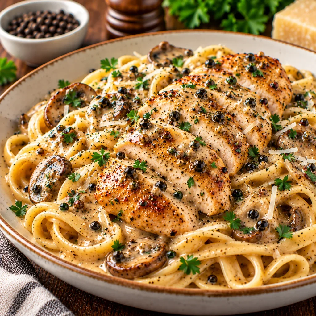 Chicken Au Poivre Pasta