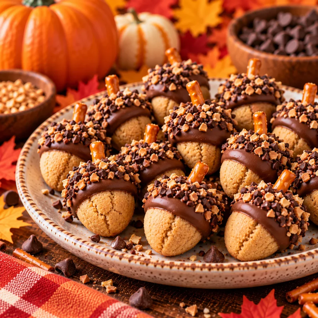 Chocolate Acorn Cookies
