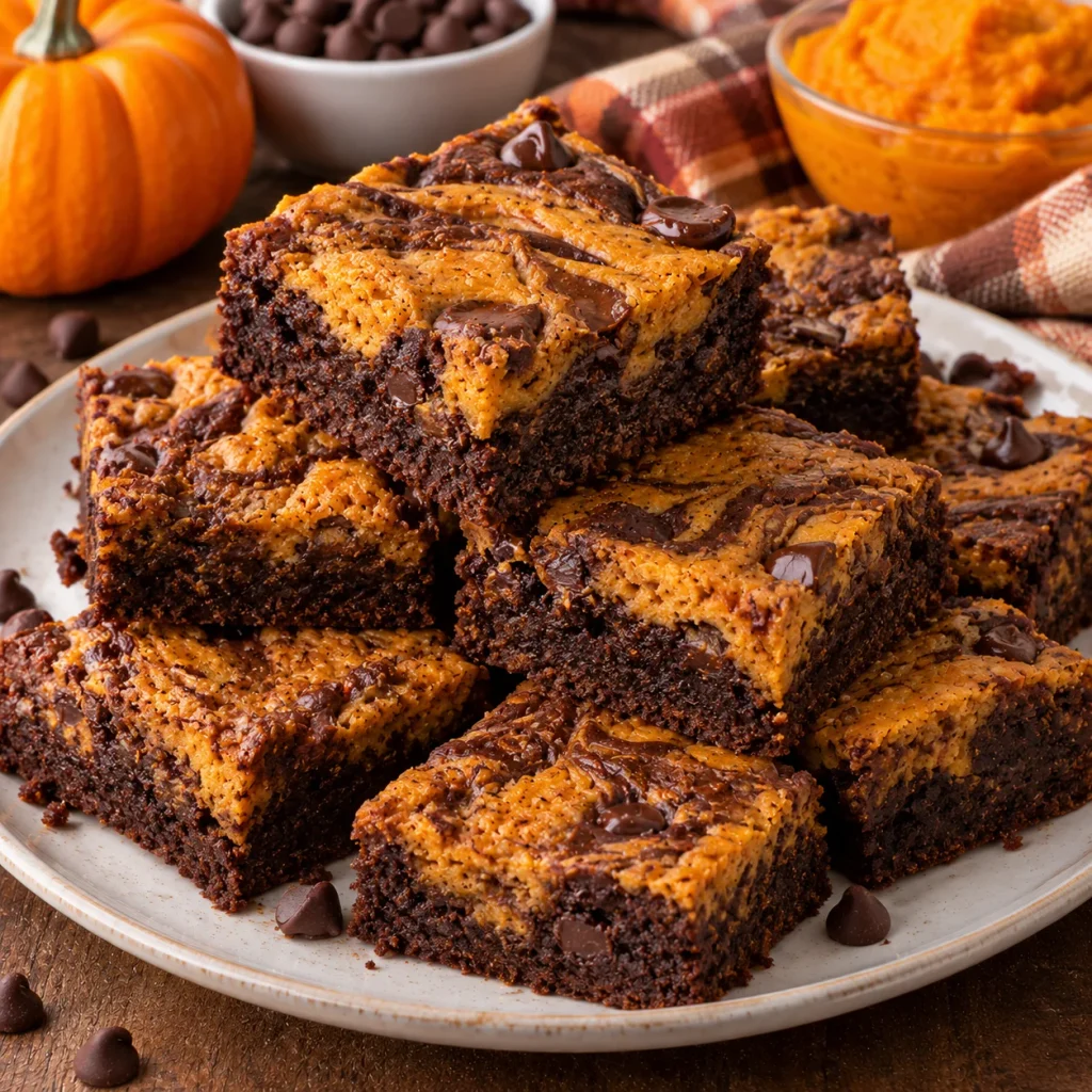 Chocolate Pumpkin Brownies