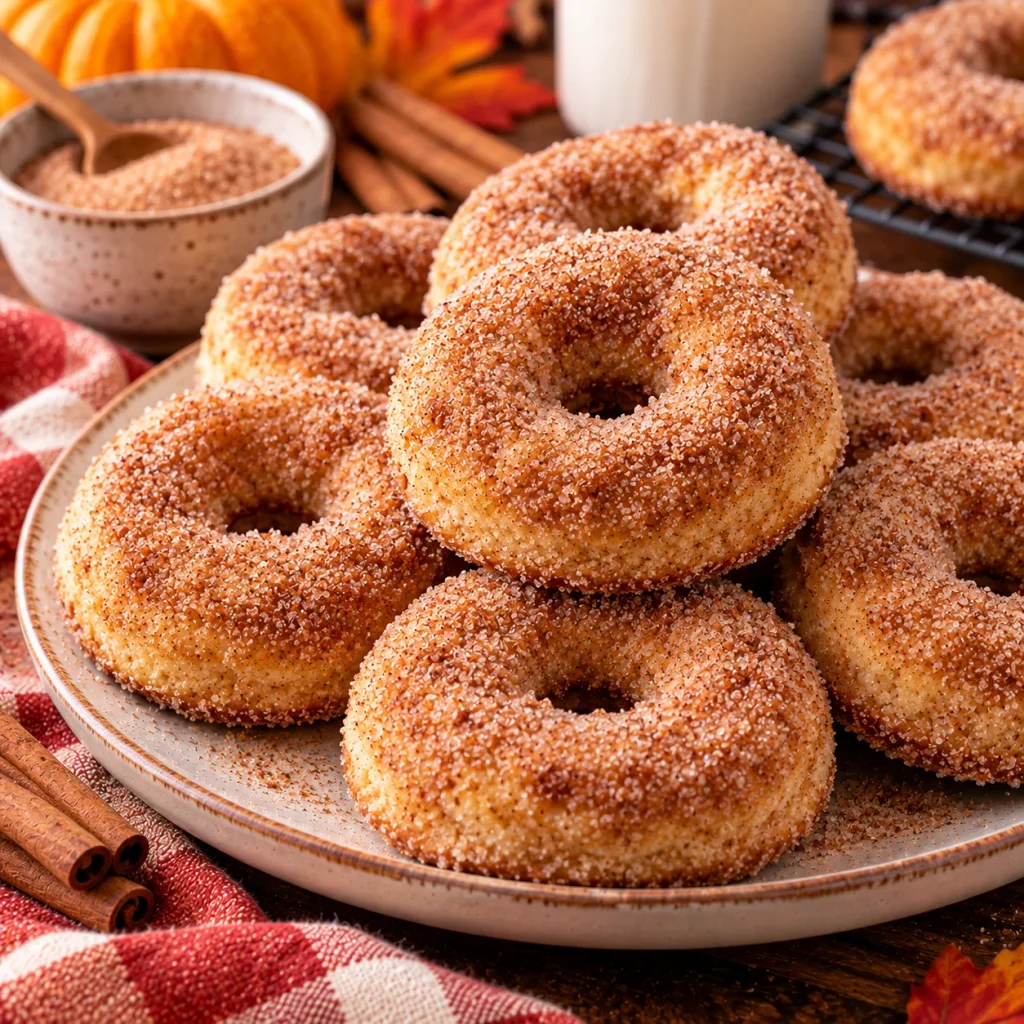 Cinnamon Sugar Baked Donuts