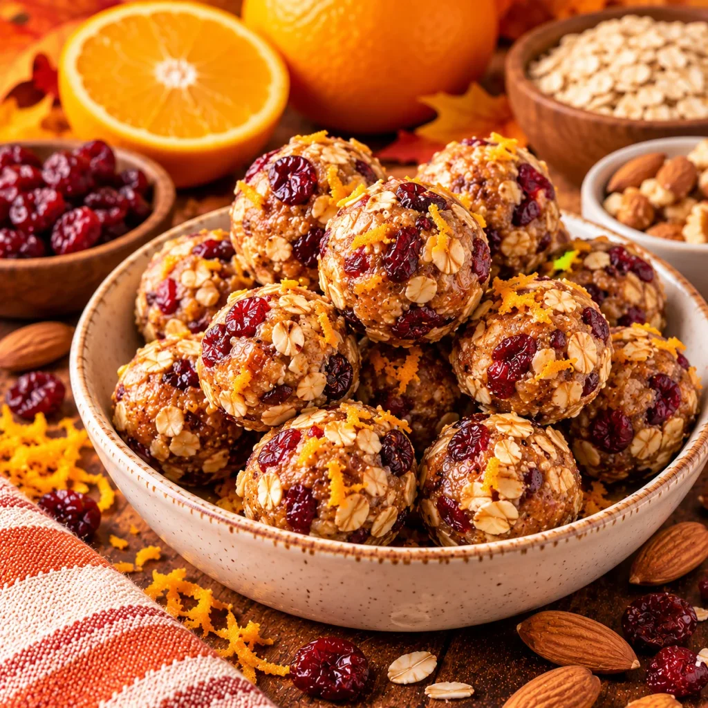 Cranberry Orange Energy Balls