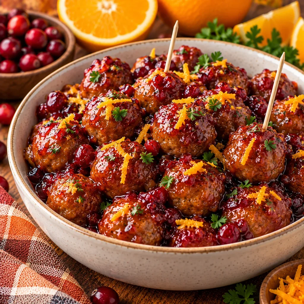 Cranberry Orange Meatballs