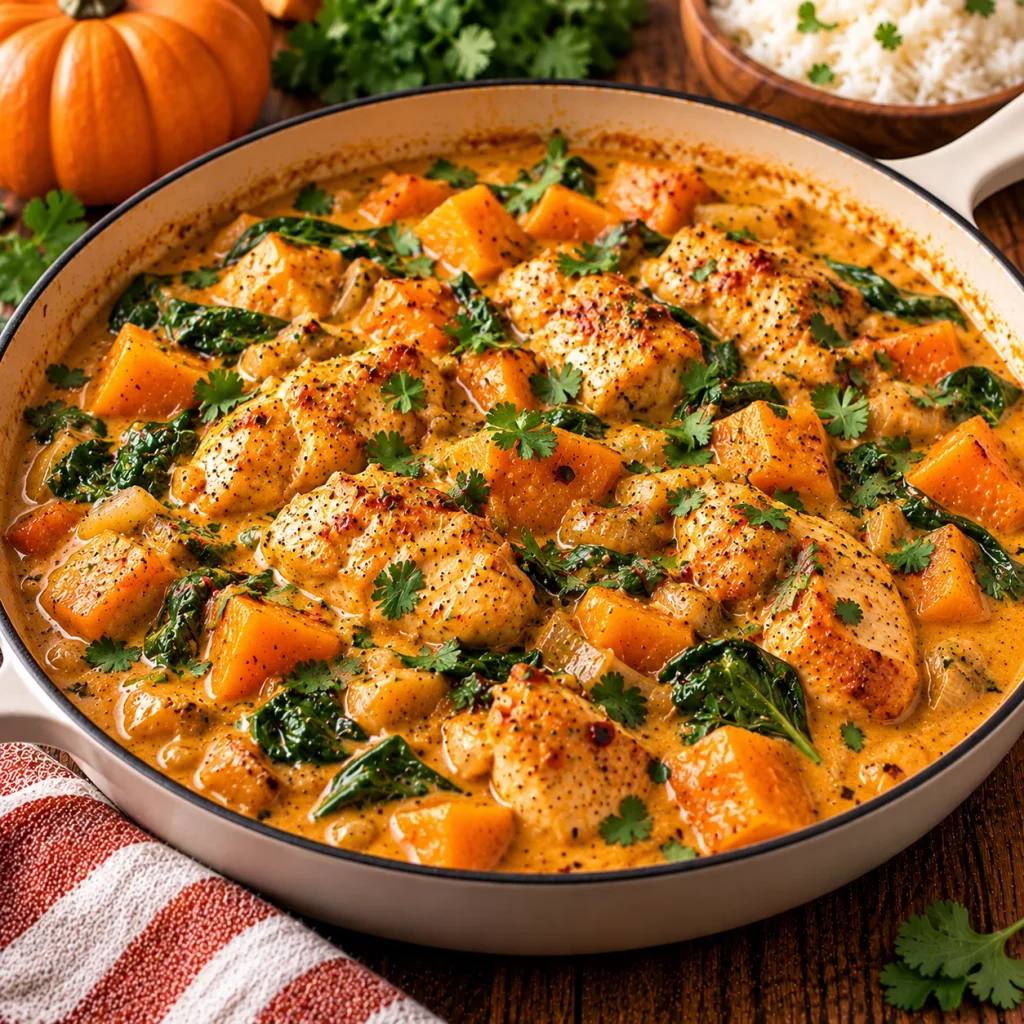Creamy Pumpkin Chicken Curry