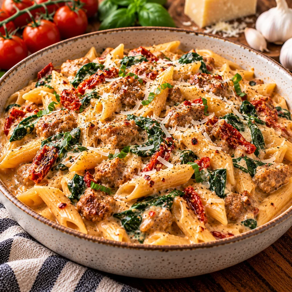Creamy Tuscan Sausage Pasta