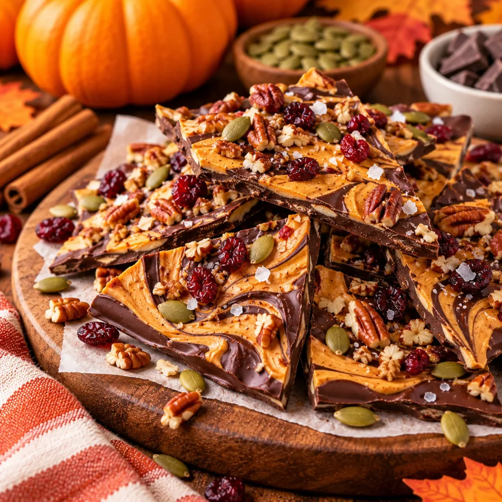 Dark Chocolate Pumpkin Bark
