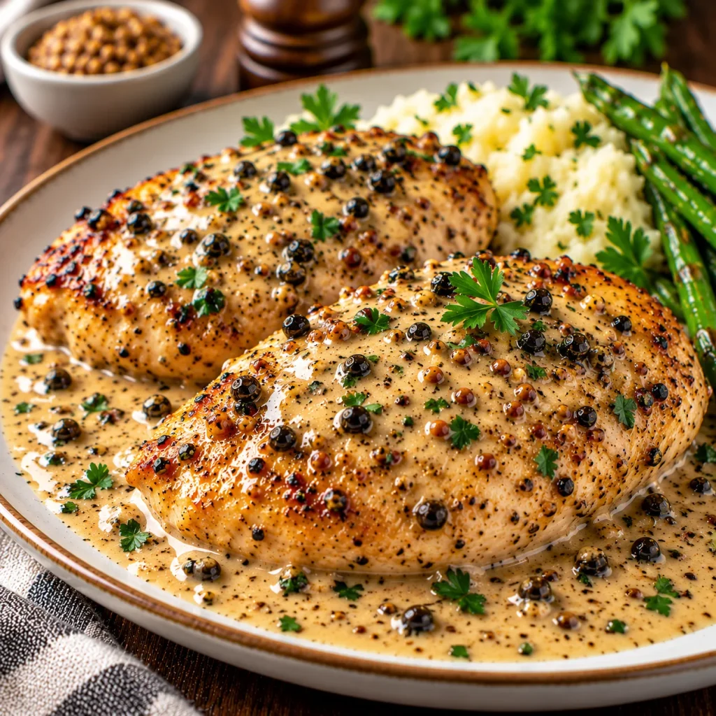 Dijon Chicken Au Poivre