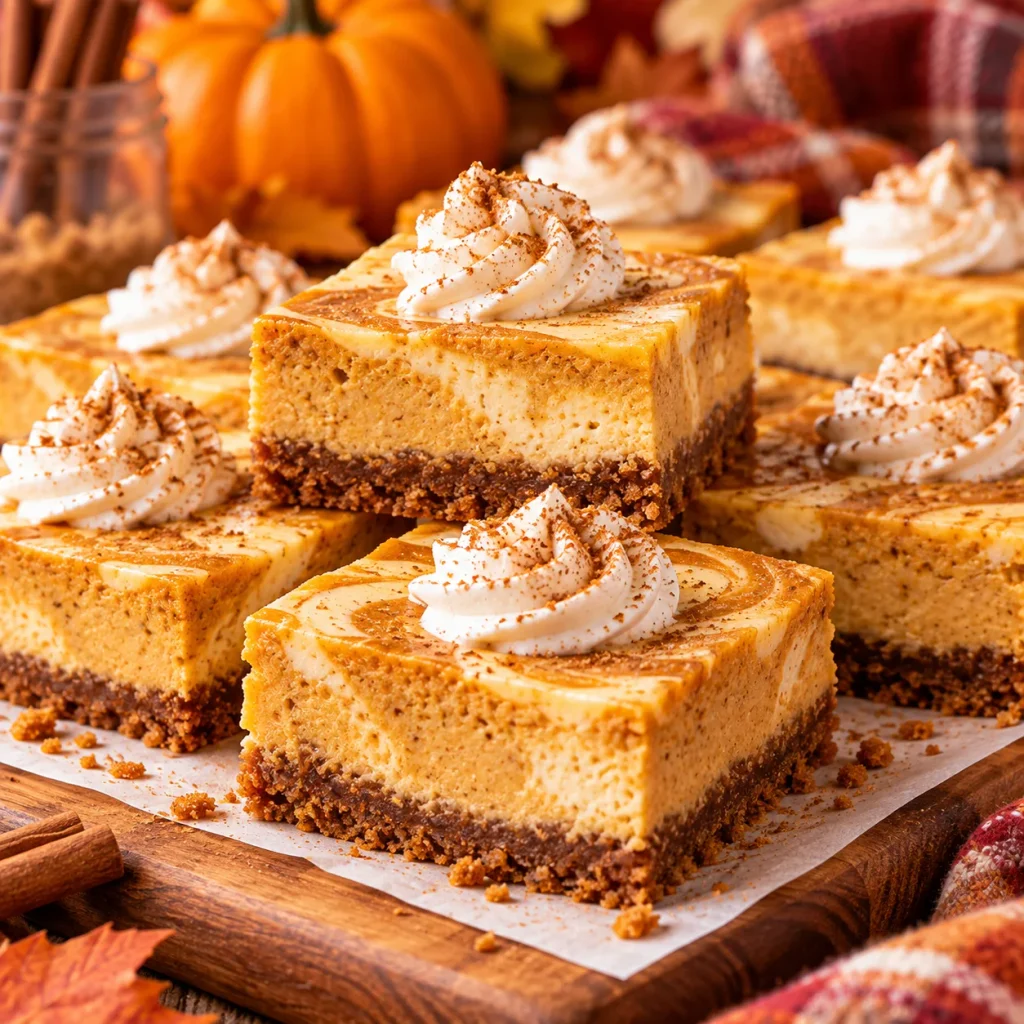 Easy Pumpkin Cheesecake Bars
