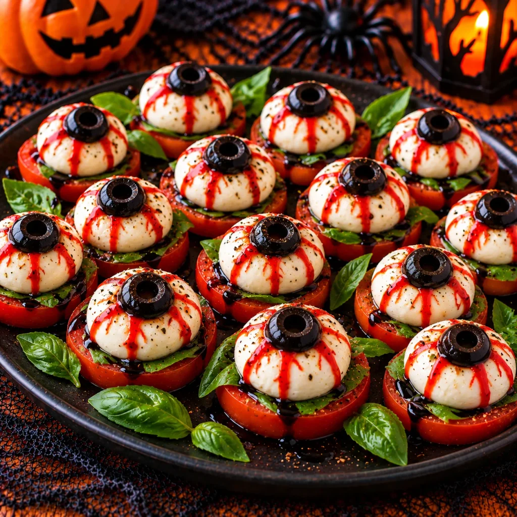 Eyeball Caprese Bites