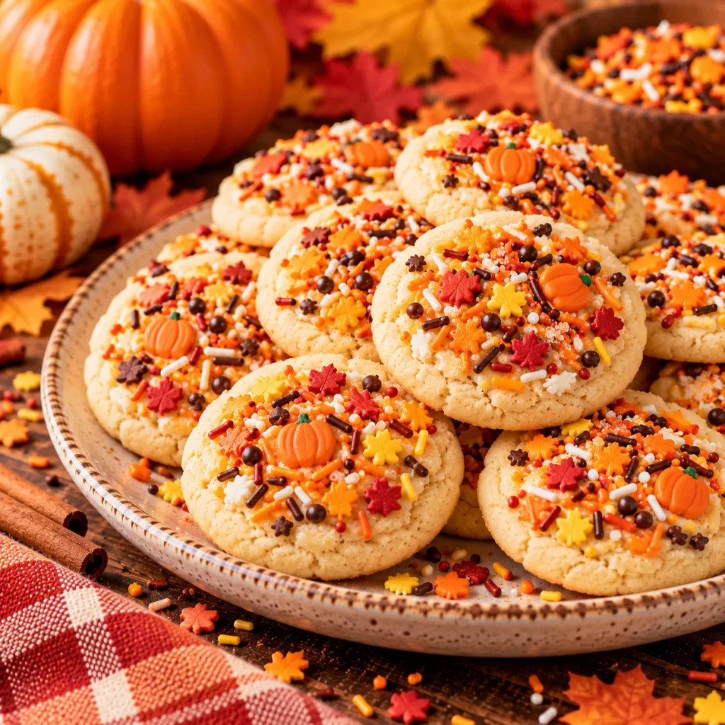 Fall Sprinkle Sugar Cookies