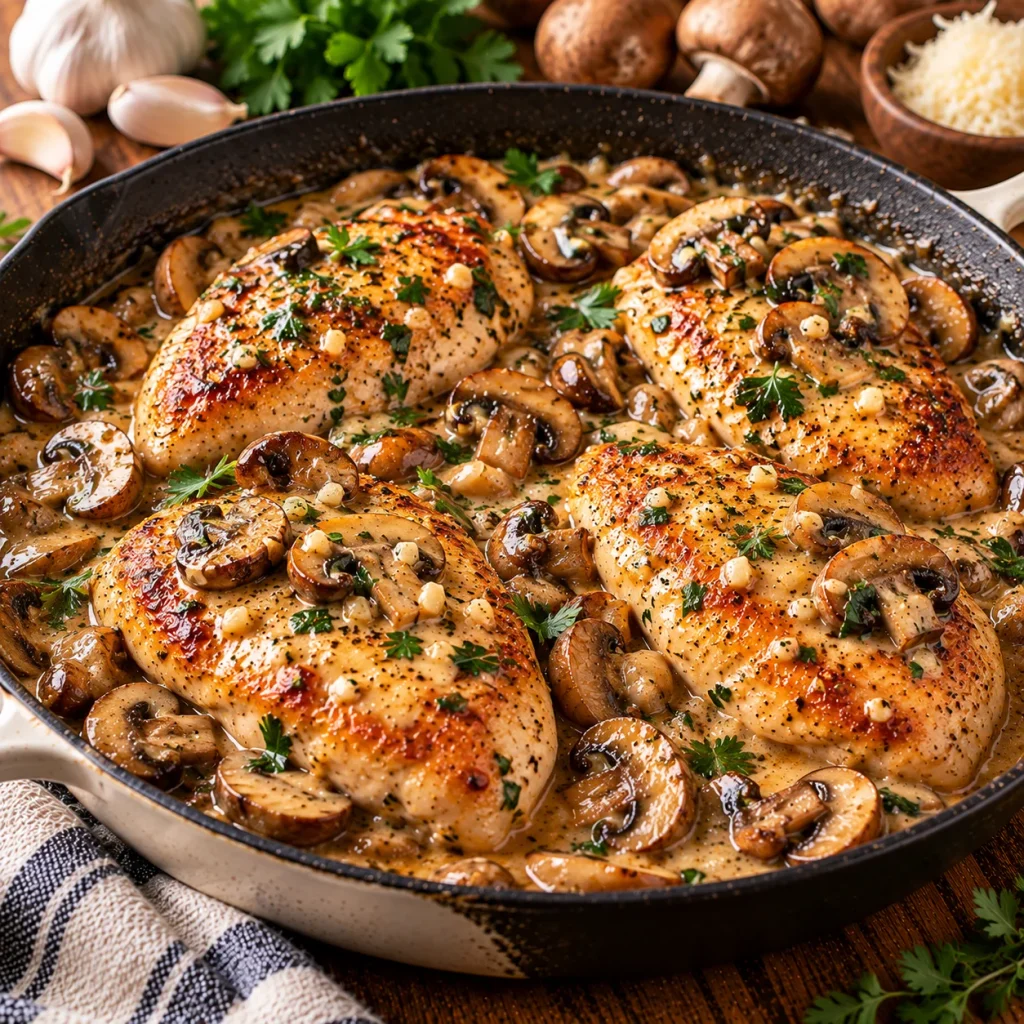 Garlic Butter Mushroom Chicken