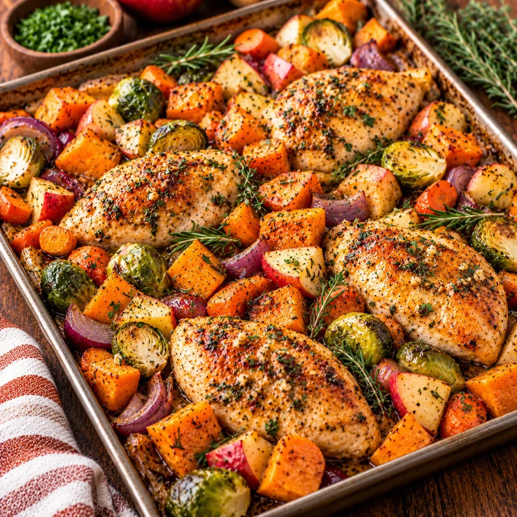 Garlic Herb Chicken with Fall Vegetables