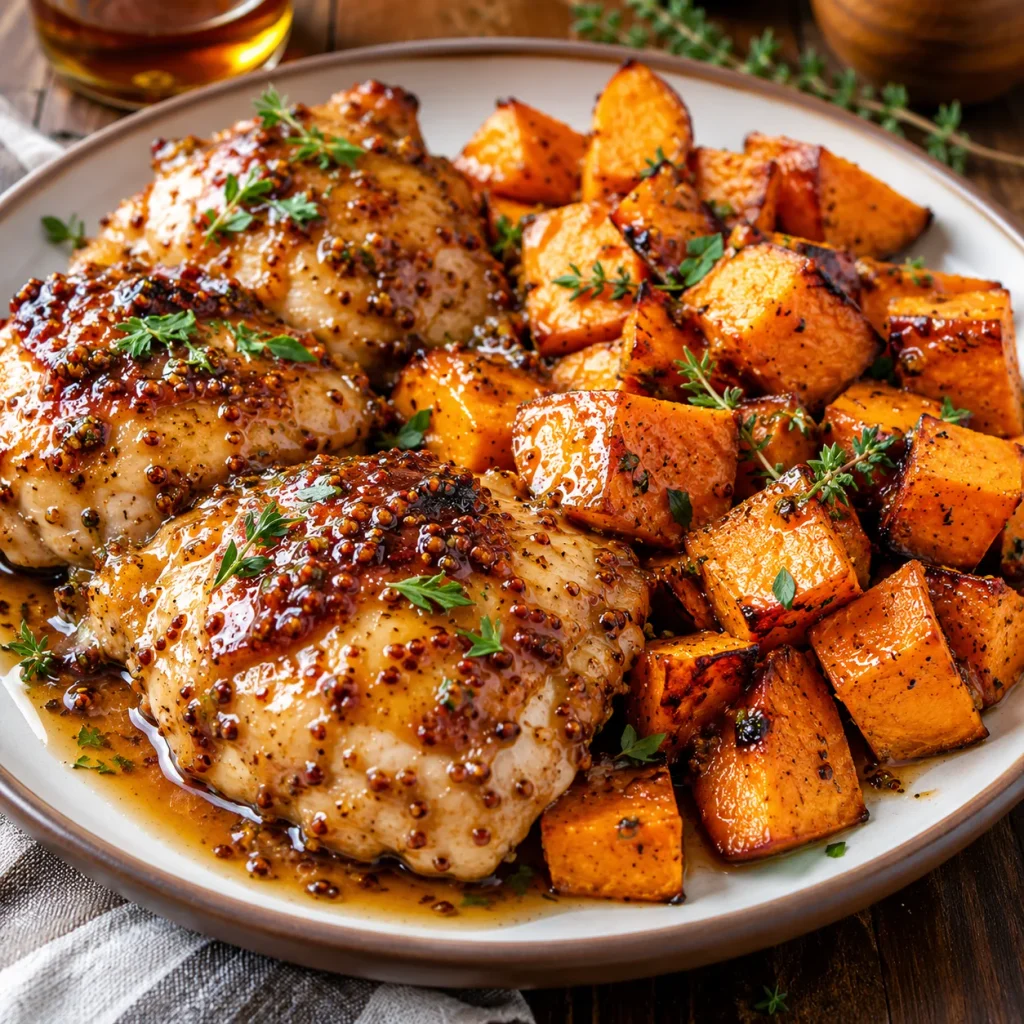 Maple Dijon Chicken and Sweet Potatoes