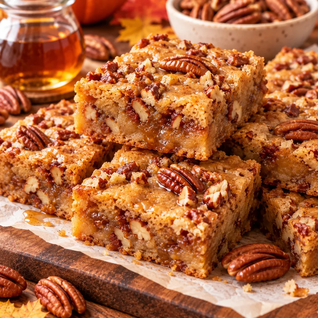 Maple Pecan Blondies