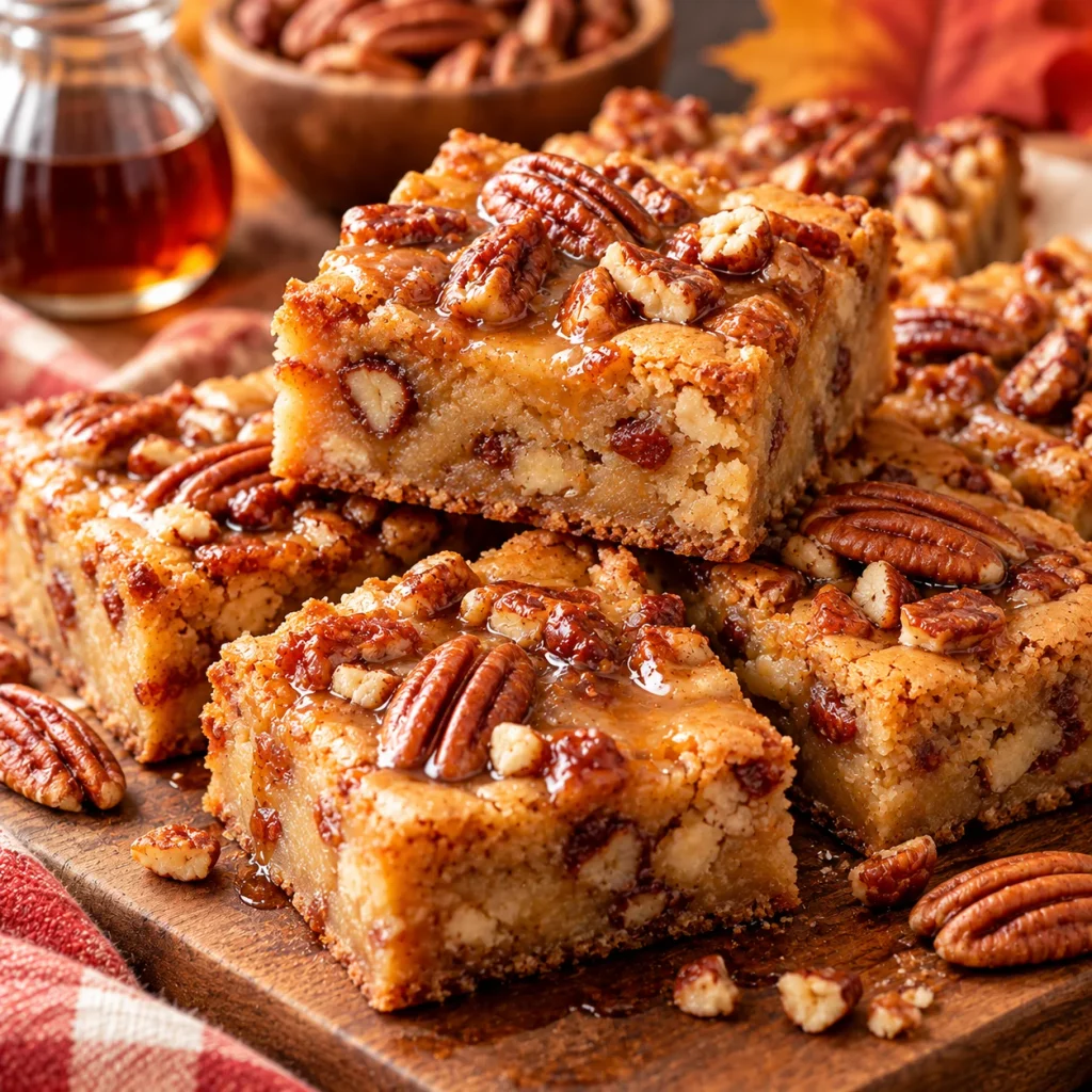 Maple Pecan Blondies