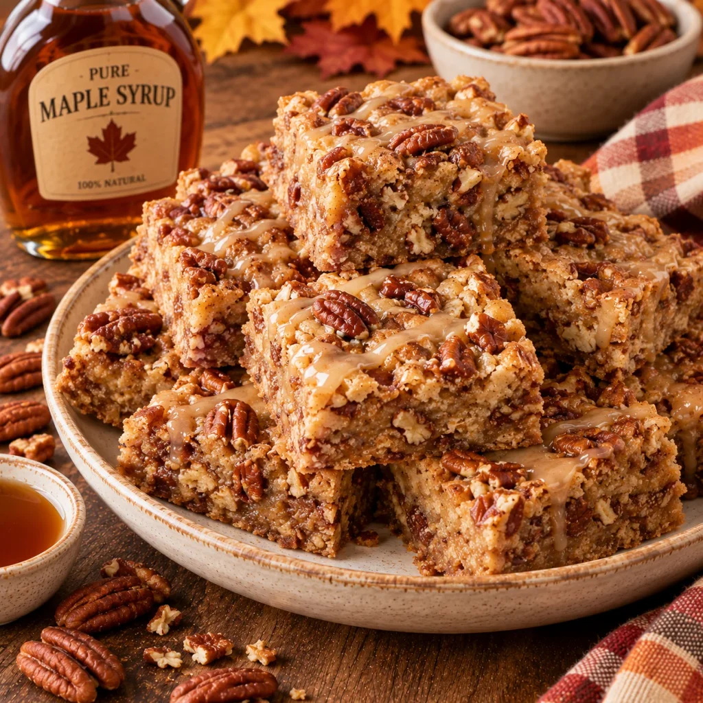 Maple Pecan Blondies